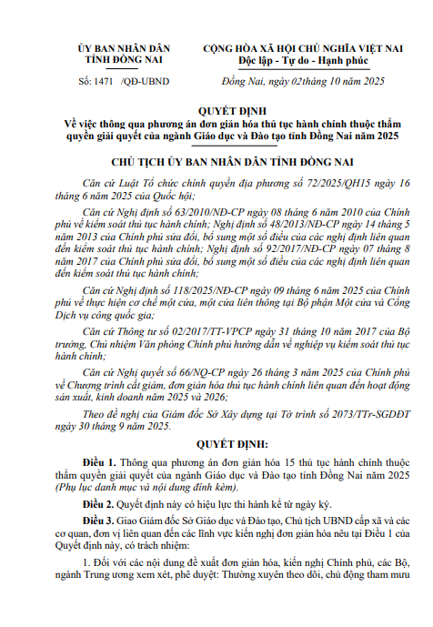 phuong an don gian hoa TTHC GD