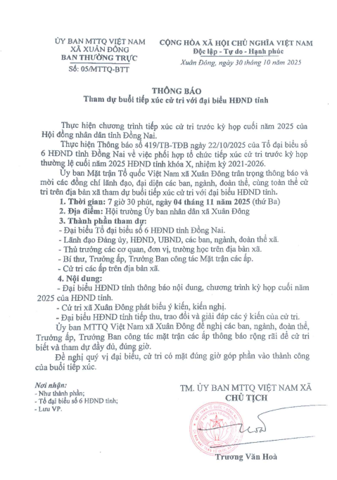 thong bao tiep xuc cư tri DB HDND tinh